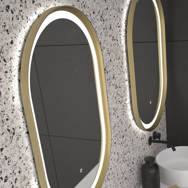 Miroir de salle de bains avec éclairage LED Boracay Eurobath détail 4