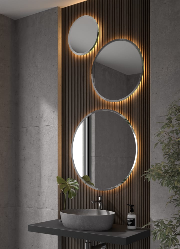 Miroir de salle de bains avec éclairage LED Soleil Eurobath environnement 2