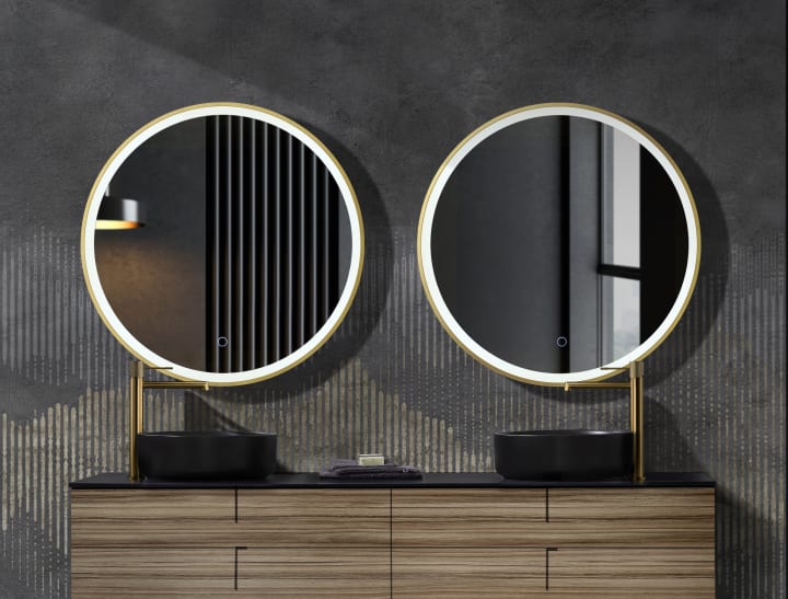 Miroir de salle de bains avec éclairage LED París Ledimex principal 1