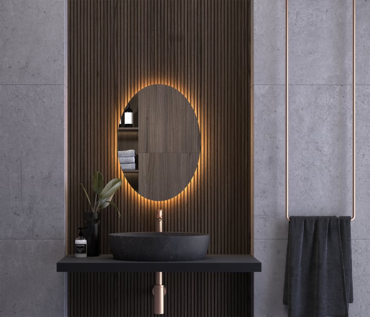 Miroir de salle de bains avec éclairage LED Irlanda Eurobath principal 1