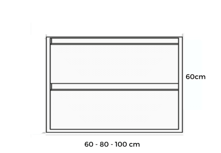 Conjunto completo de mueble de baño Zaoma Bruntec croquis 12