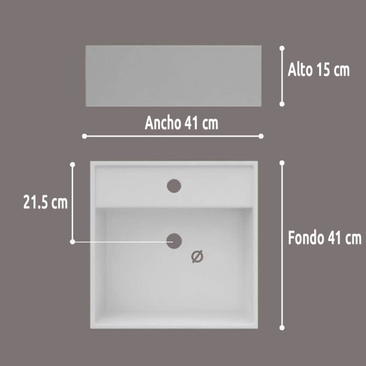 Libra Art and Bath petite vasque suspendue croquis 2