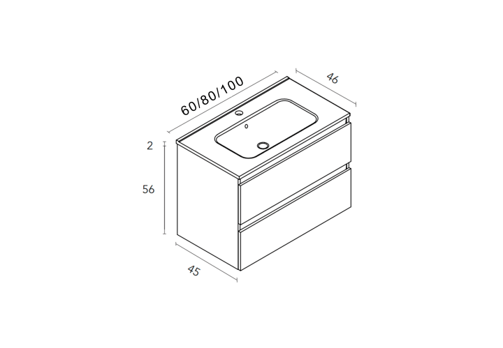 Conjunto mueble de baño Kena Royo croquis 11
