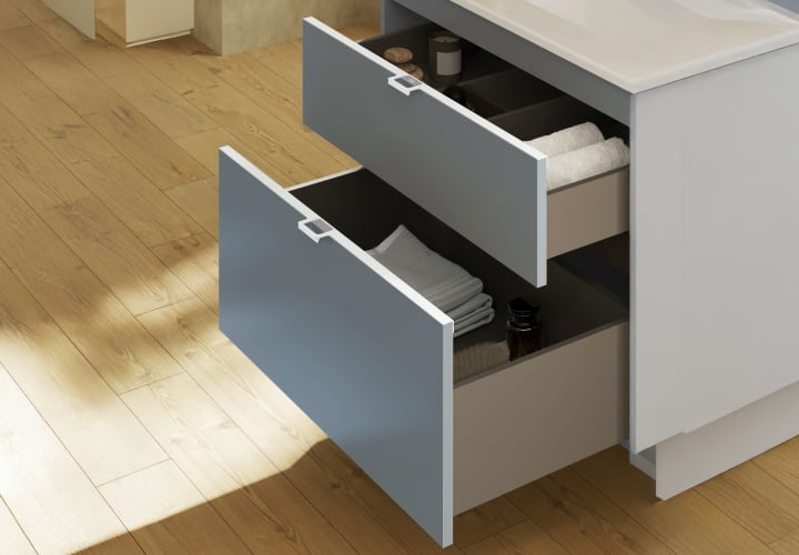 Mueble de baño con encimera de madera Logika Royo detalle 6