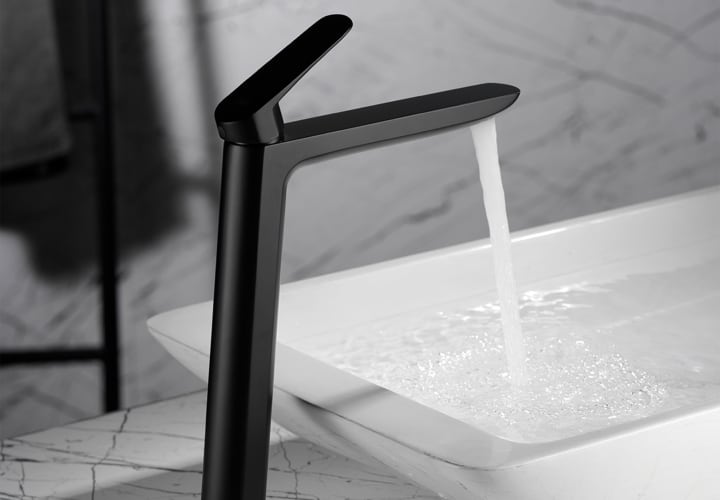 Pack Robinet de lavabo à bec haut Bélgica Imex + Bonde à déclic environnement 5