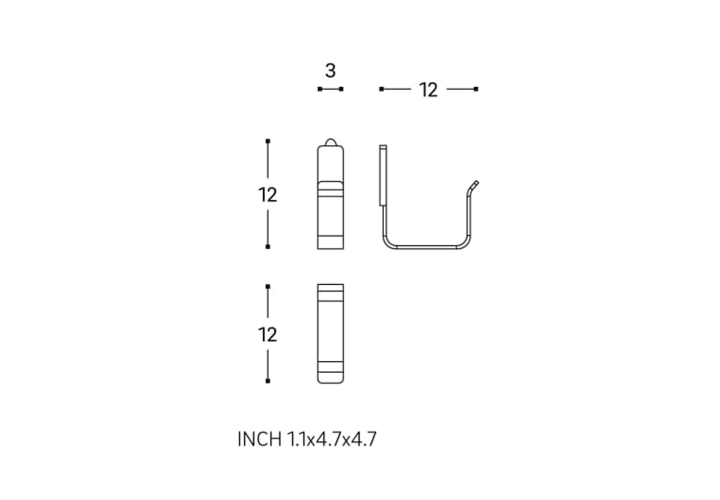 Toallero de baño aro Line Cosmic croquis 2