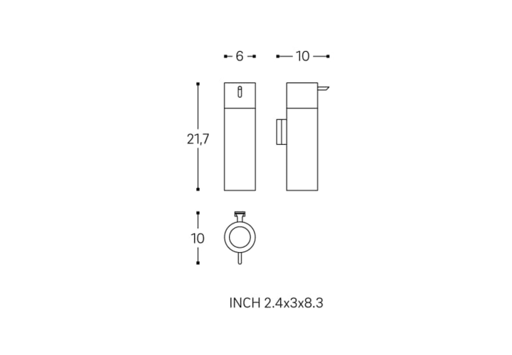 Distributeur de savon Micra Cosmic croquis 3