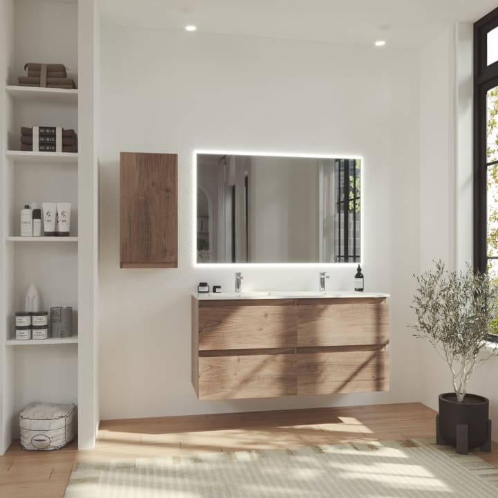 Meuble de salle de bains aspect bois Vilma Bruntec principal 1