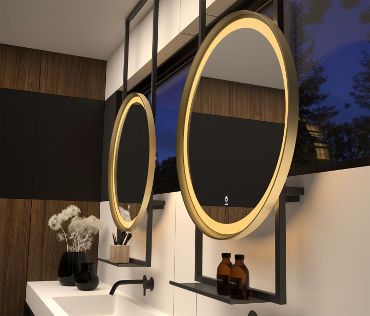 Miroir de salle de bains avec éclairage LED Seychelles Eurobath principal 2