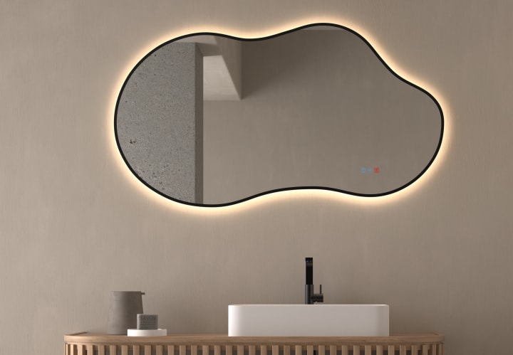 Miroir de salle de bains avec l'éclairage LED Stone Bruntec principal 1