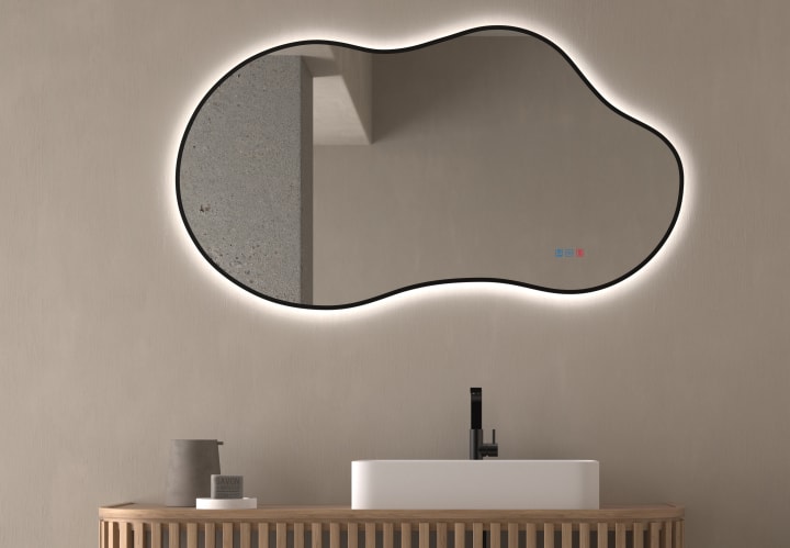 Miroir de salle de bains avec l'éclairage LED Stone Bruntec principal 3