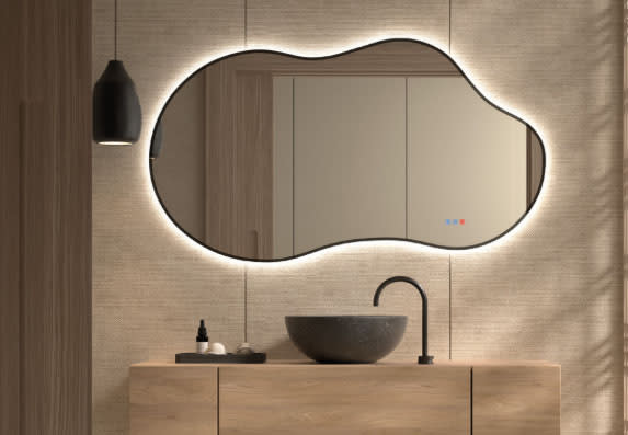 Miroir de salle de bains avec l'éclairage LED Stone Bruntec principal 2