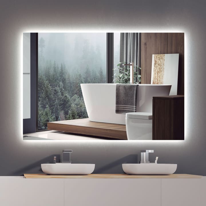 Miroir de salle de bains avec éclairage LED Suecia Ledimex principal 2