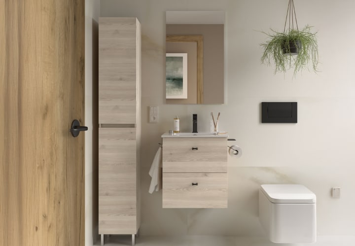 Conjunto mueble de baño fondo reducido 35cm Inara Salgar principal 1