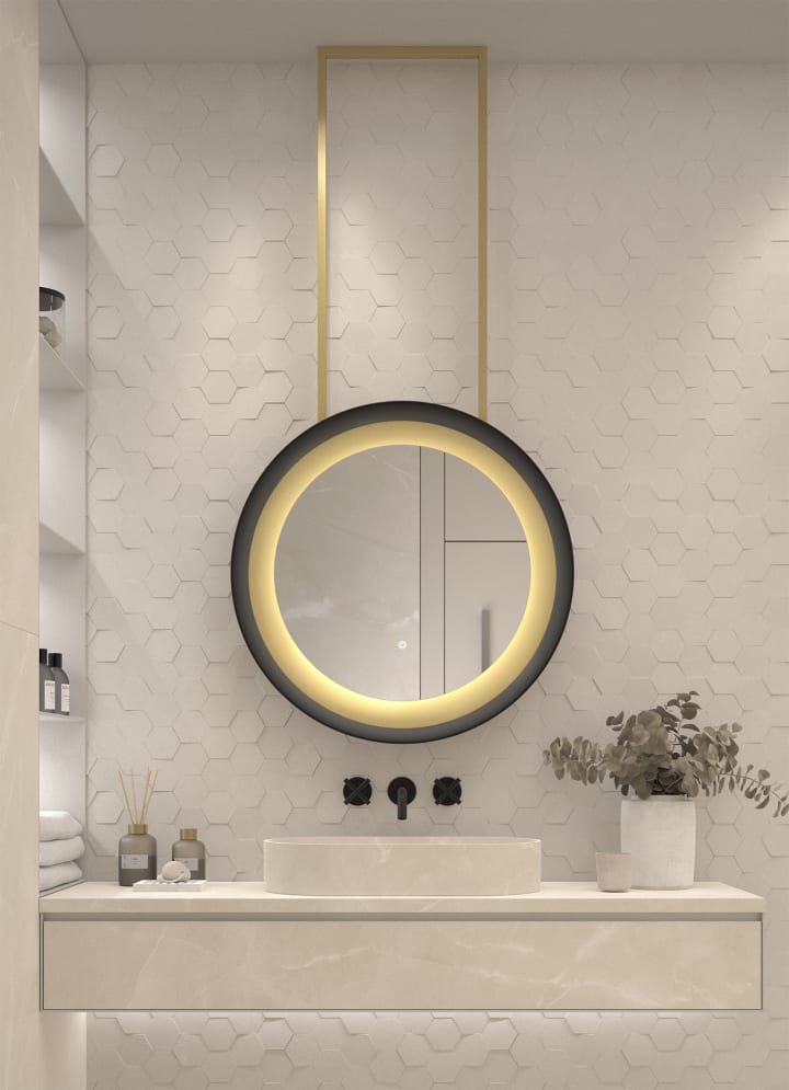 Miroir de salle de bains avec éclairage LED Bahia Eurobath environnement 4