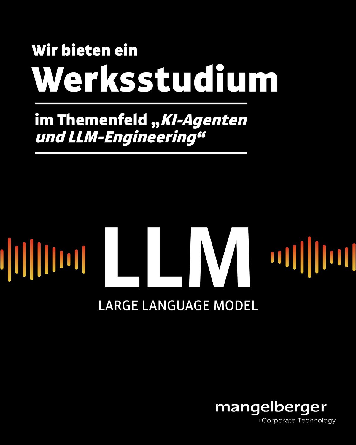 Wir bei Mangelberger suchen motivierte Studierende der Informatik, KI, Data Science, Mathematik, Physik oder Wirtschafts