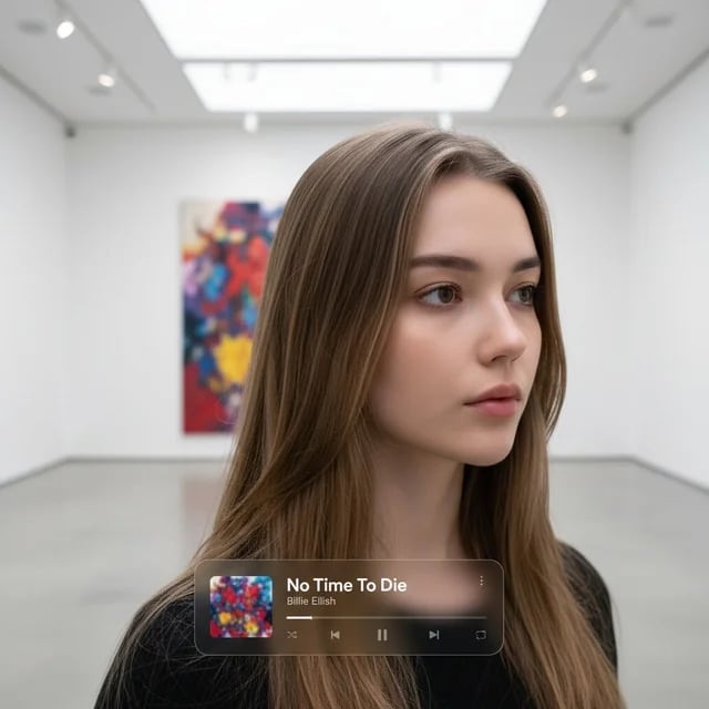  {
"promptDetails": {
"description": "A prompt to *create a new scene* by placing a subject (based on a reference photo) into a new atmospheric background, then overlaying a music UI.",
"styleTags": ["Aesthetic Edit", "Cinematic", "Scene Compositing", "Glassmorphism"]
},
"subjectReference": {
"source": "[UPLOADED IMAGE]",
"description": "Use this image *only* as a reference for the subject's face, hair, and appearance. Do *not* use its original background."
},
"scene": {
"background": {
"setting": "[CUSTOMIZABLE_BACKGROUND_SETTING]",
"details": "This is the *new* environment the subject must be placed into, completely replacing the original background."
},
"subject": {
"description": "The young man whose appearance is defined by the `[UPLOADED IMAGE]`.",
"pose": "[CUSTOMIZABLE_POSE]",
"focus": "Subject is in sharp focus, fully integrated into the new background."
}
},
"overlayObject": {
"type": "Floating UI Widget",
"description": "A superimposed, floating 'glassmorphism' music player interface.",
"components": {
"songTitle": "[CUSTOMIZABLE_SONG_TITLE]",
"artistName": "[CUSTOMIZABLE_ARTIST_NAME]"
}
},
"technicalStyle": {
"aspectRatio": "1:1",
"photographyStyle": "Cinematic Portrait, Realistic Compositing",
"camera": {
"shotType": "Medium Shot or Medium Close-Up",
"angle": "Eye-level",
"depthOfField": "Shallow, to blur the new background (bokeh)."
},
"lighting": {
"type": "Soft, Ambient, Moody",
"description": "Lighting on the subject *must match* the lighting of the new background setting (e.g., neon reflections, soft cafe light)."
},
"color": {
"palette": "Muted, cinematic color grading."
}
}
} 