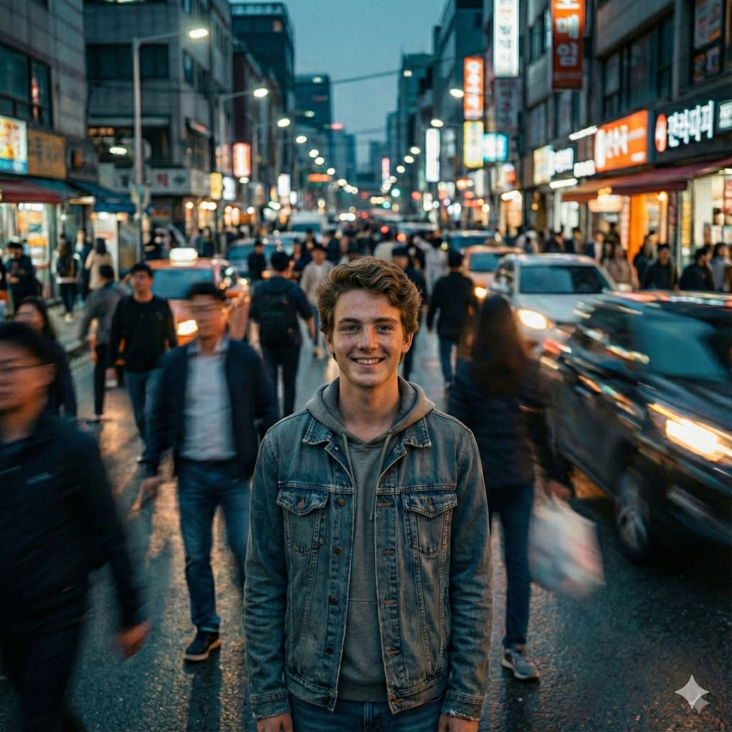 Ultra-realistic cinematic street photography with AI 
This Nano Banana Pro prompt captures emotional isolation in a moving crowd motion-blur chaos, a sharp, human subject, cinematic color grading.