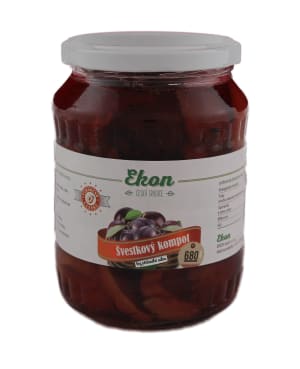 EKON Švestky půlené, bez přidaného cukru