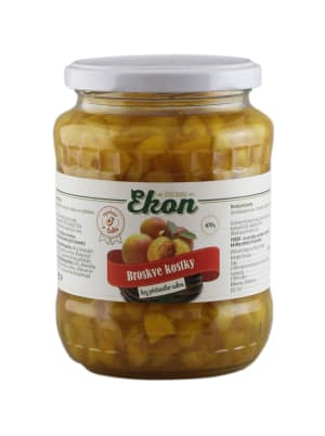 EKON Broskve kostky, bez přidaného cukru