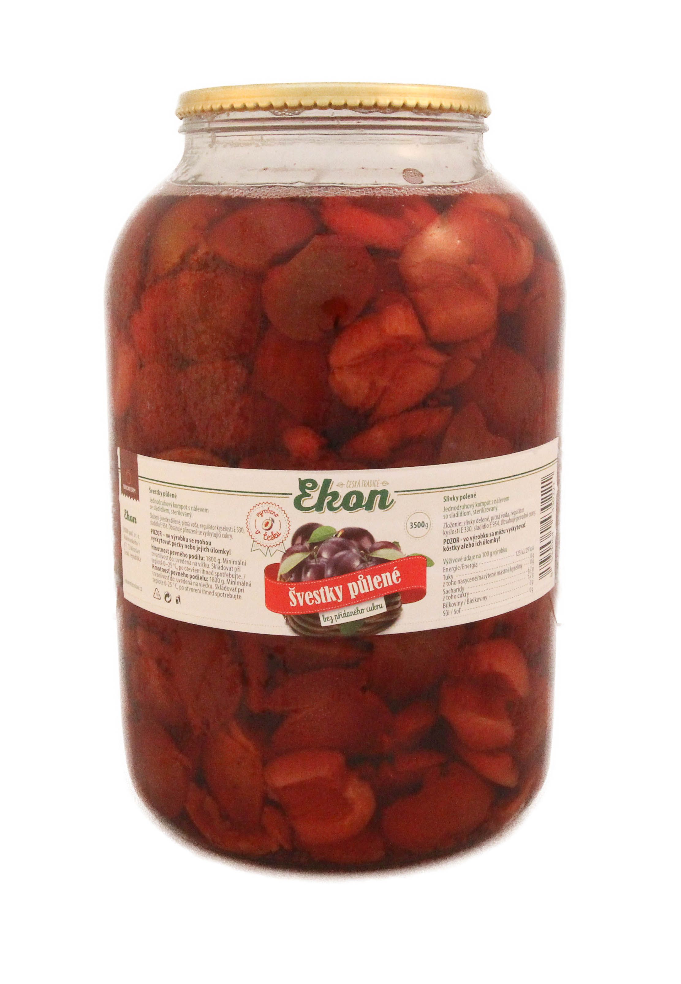 Ekon Plums halves - sugar free