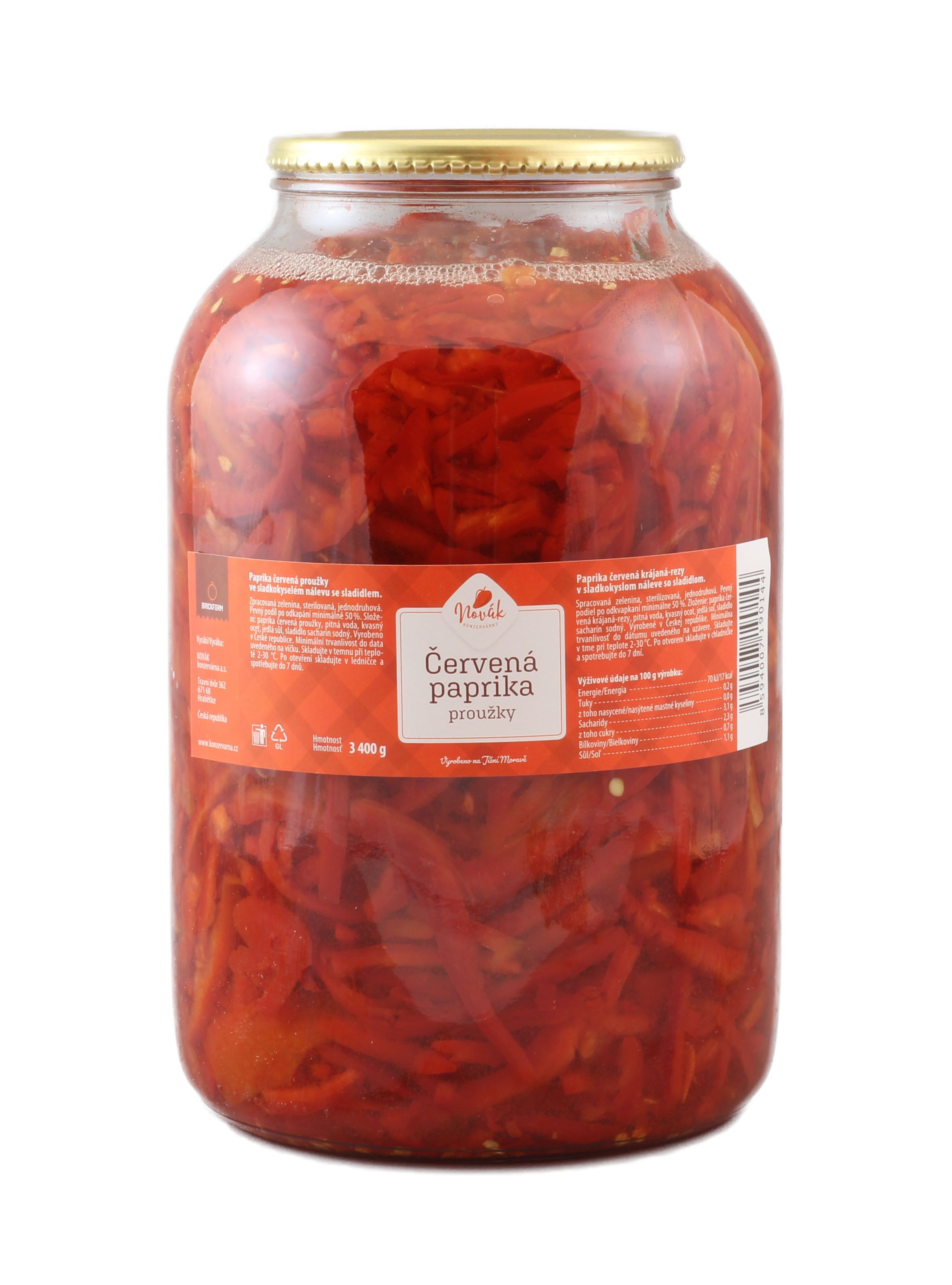 Novák Red Capsicum - sliced