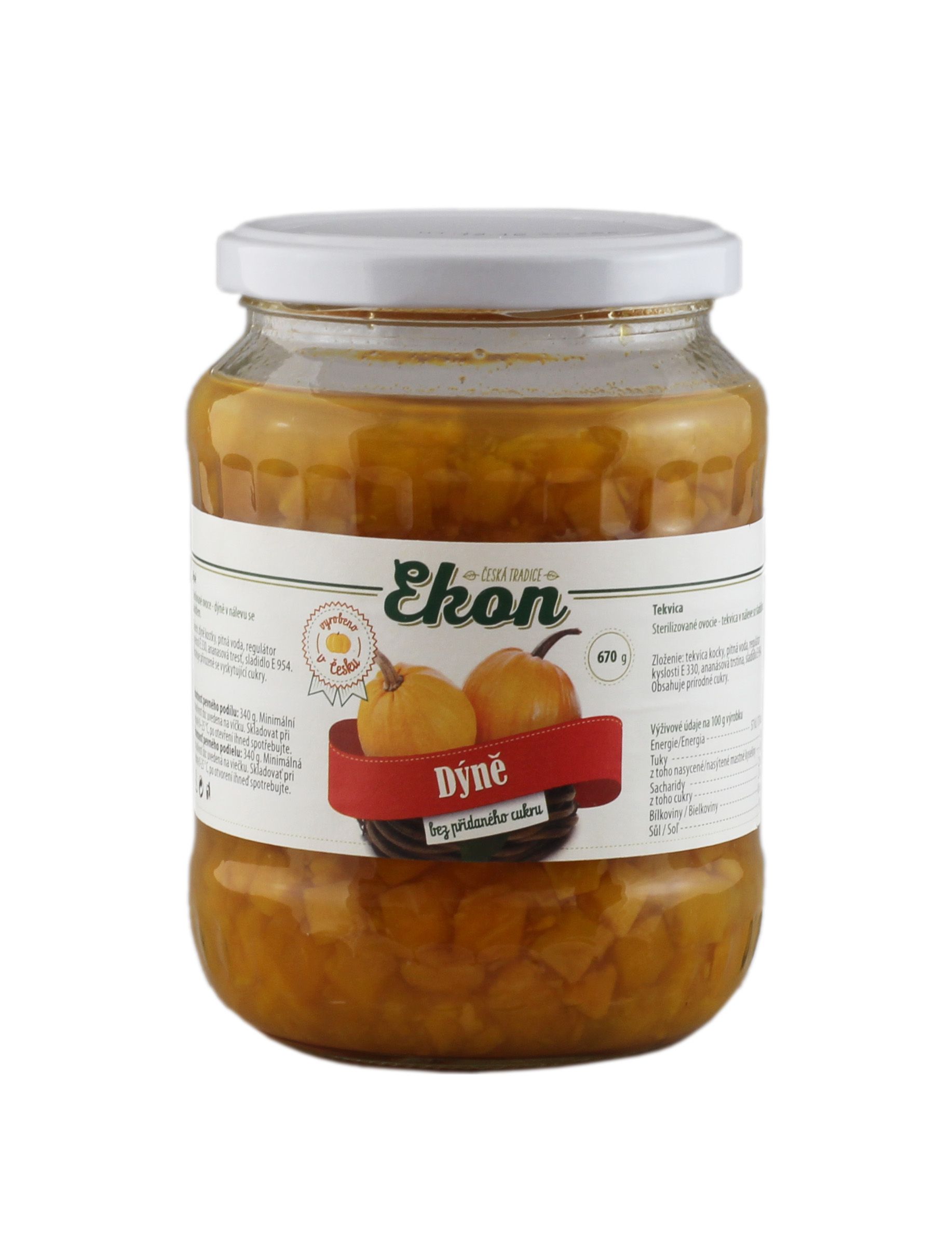 Ekon Pumpkin diced, no sugar