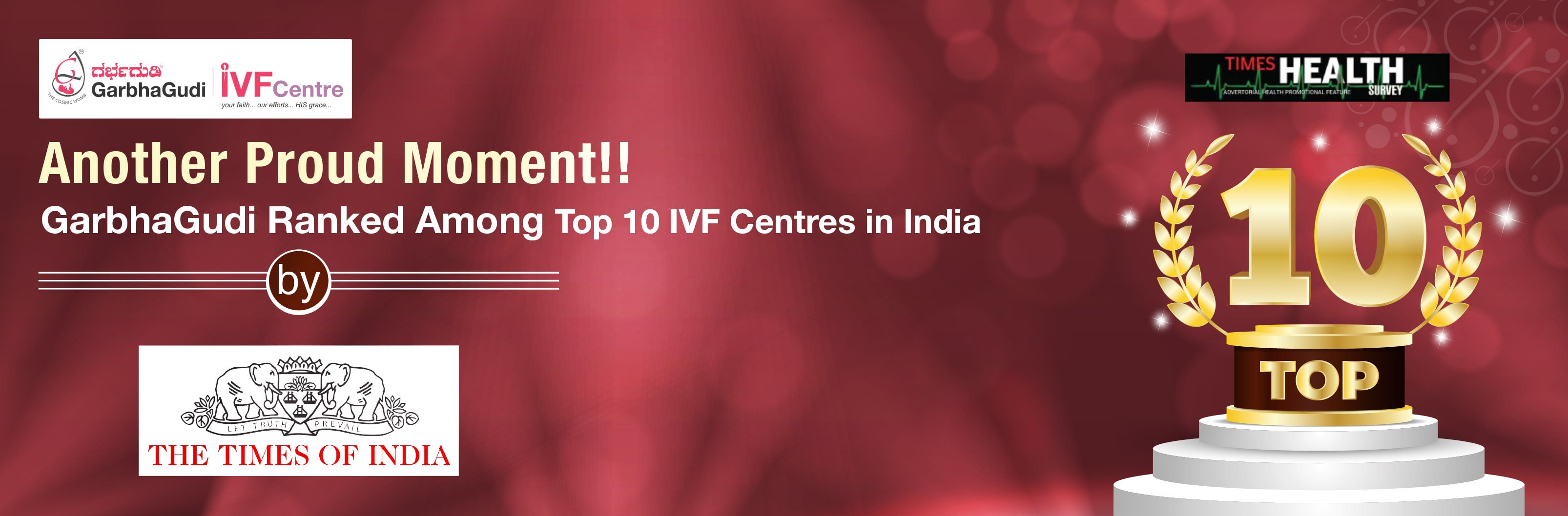 GarbhaGudi Ranked Among Top 10 IVF Centres in India