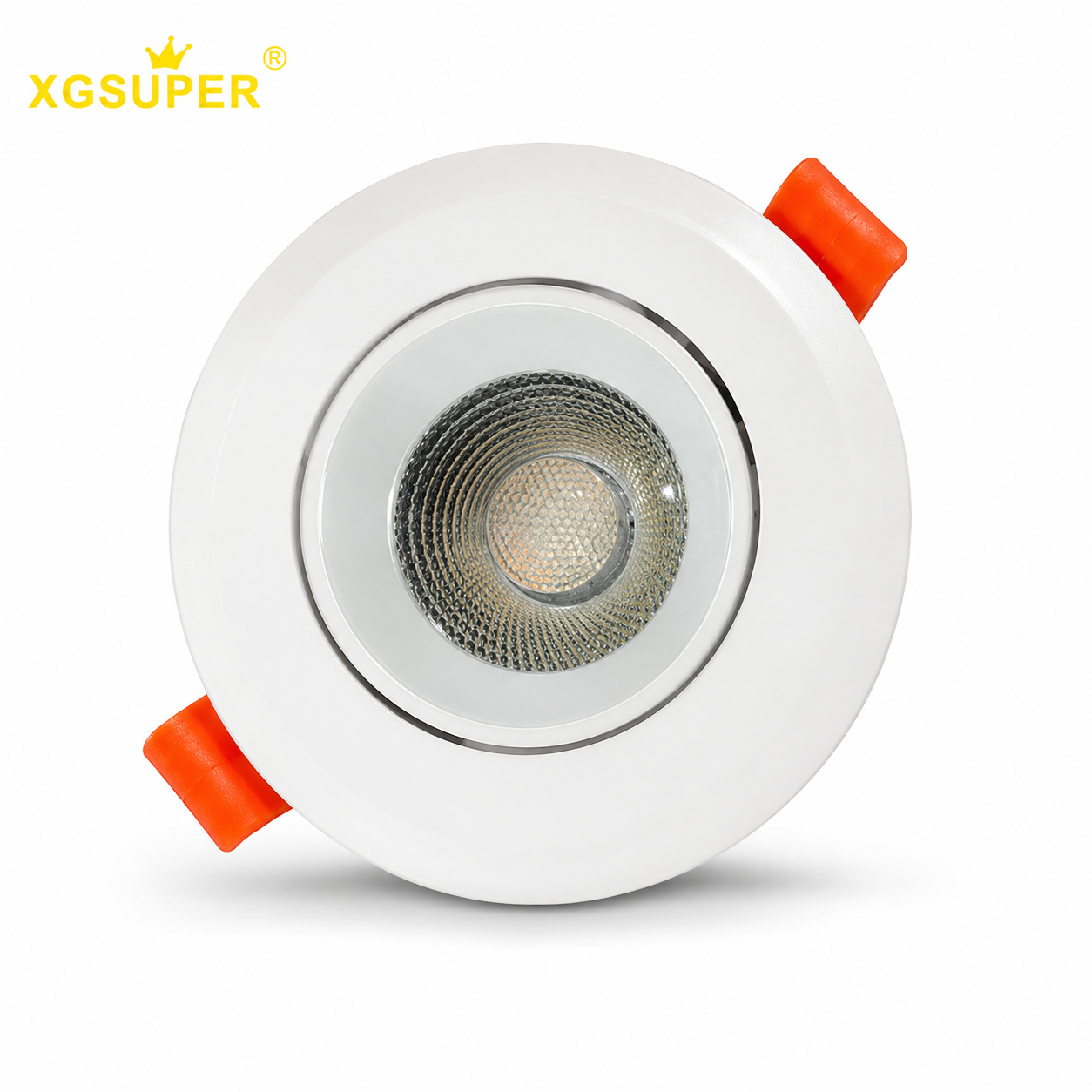 XGSUPER 7W LED Recessed Spot Light – 6500K + 3000K / Blue Light, White Round Downlight XT-S68707