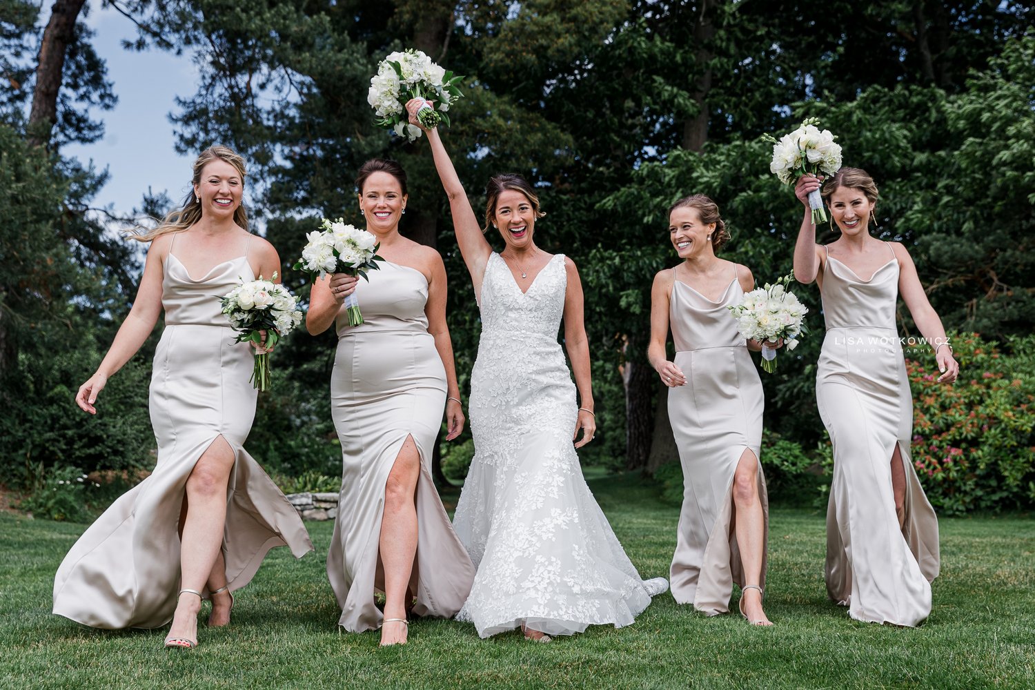 Wedding party bouquets and bridesmaid flowers by Designs By Don Florist serving New England weddings