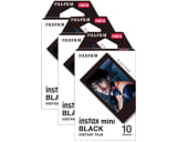 Fujifilm Instax Mini Instant Photo Film - Black, 30 Shot Pack