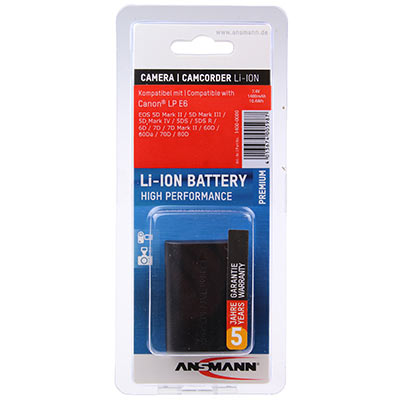 Ansmann LP-E6 Battery (replacement for Canon LP-E6)