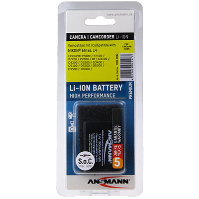 Ansmann EN-EL14 Battery (replacement for Nikon EN-EL14)