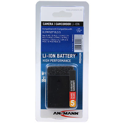 Ansmann BLS-5 Battery (replacement for Olympus BLS-5)