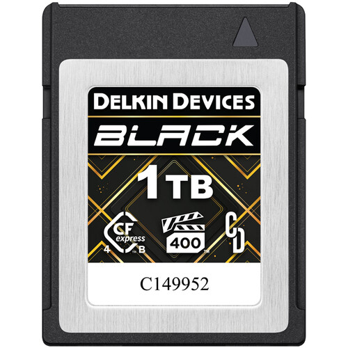 Delkin BLACK 1TB (3630MB/s) CFexpress Type B 4.0 VPG400 Memory Card