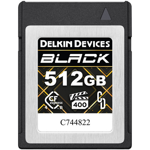 Delkin BLACK 512GB (3600MB/s) CFexpress Type B 4.0 Memory Card