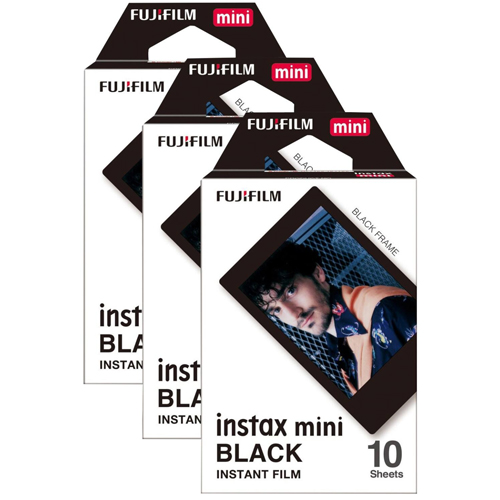 Instax Mini Instant Photo Film - Black, 30 Shot Pack