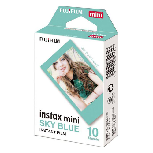 Instax Mini Instant Photo Film - Sky Blue, 10 Shot Pack