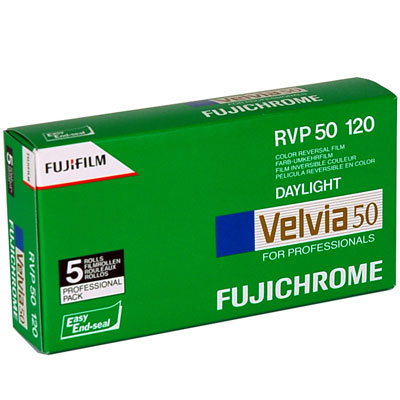 Fujifilm Velvia 50 120 Slide Film (5-Pack)