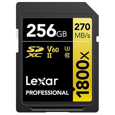 Lexar Professional 1800x SDXC UHS-II GOLD 256GB