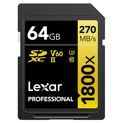 Lexar Professional 1800x SDXC UHS-II GOLD 64GB