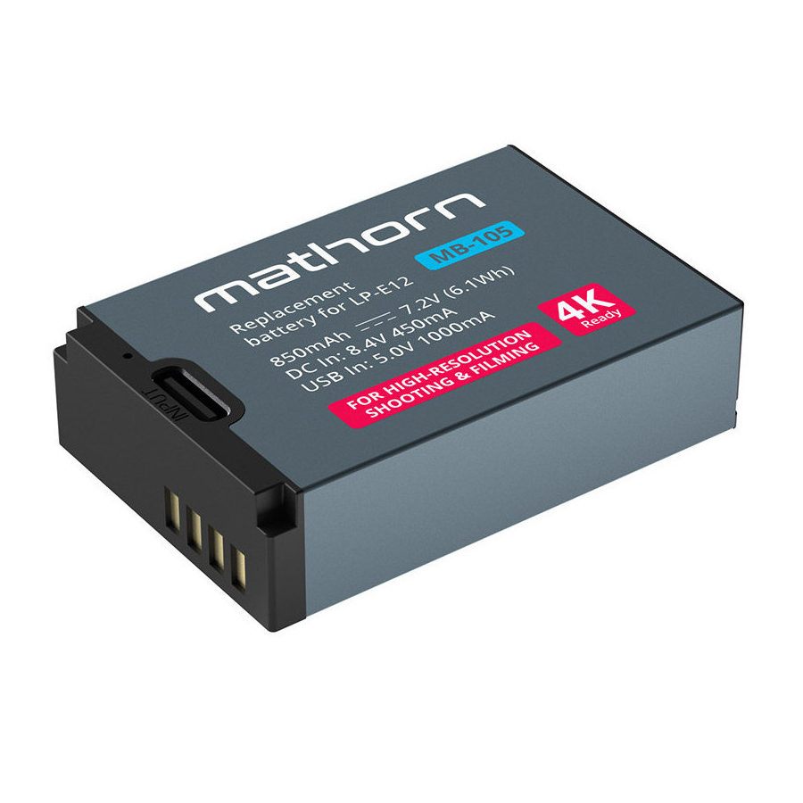 Mathorn MB-105 Battery for Canon LP-E12