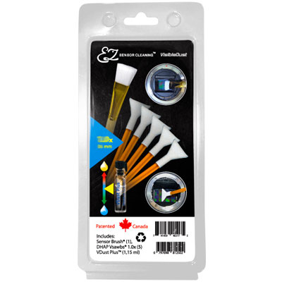 VisibleDust Visible Dust EZ Cleaning Kit Plus - 1.15ml VDust Sensor Brush and 5 Orange Swabs (1.6x)