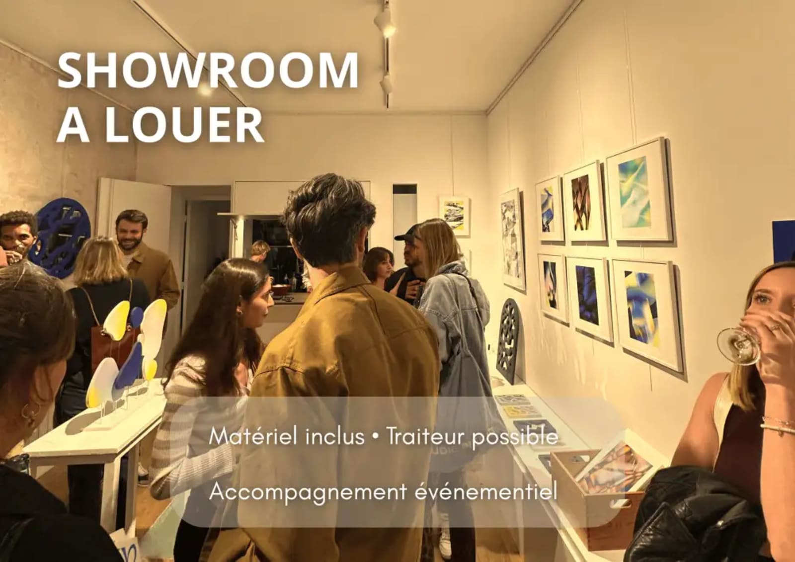 Prise de vue latéral de l'intérieur de l'espace à loué, Lespace 63