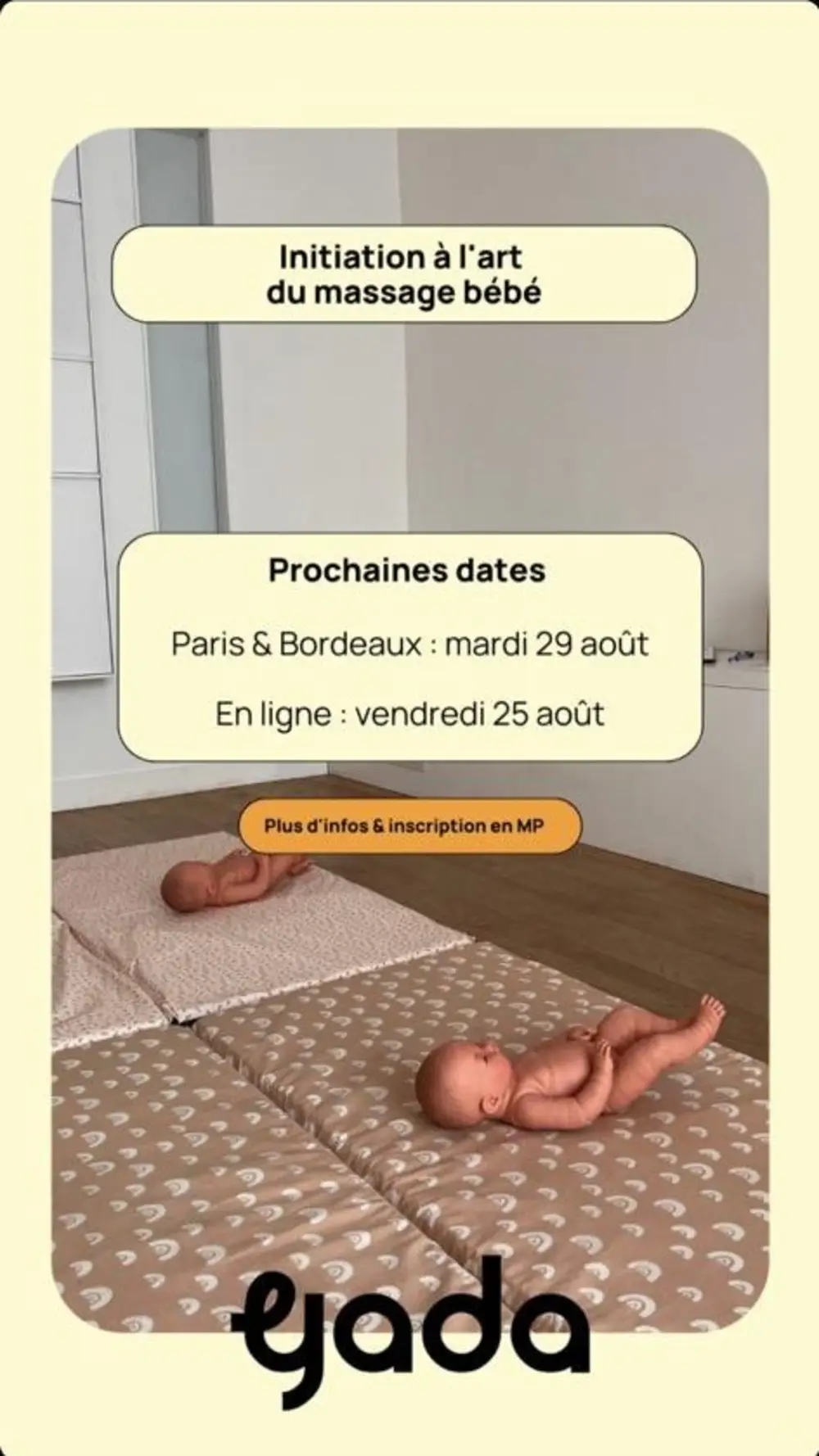 Lespace 63 | Jeune Parent : Atelier Yada Care