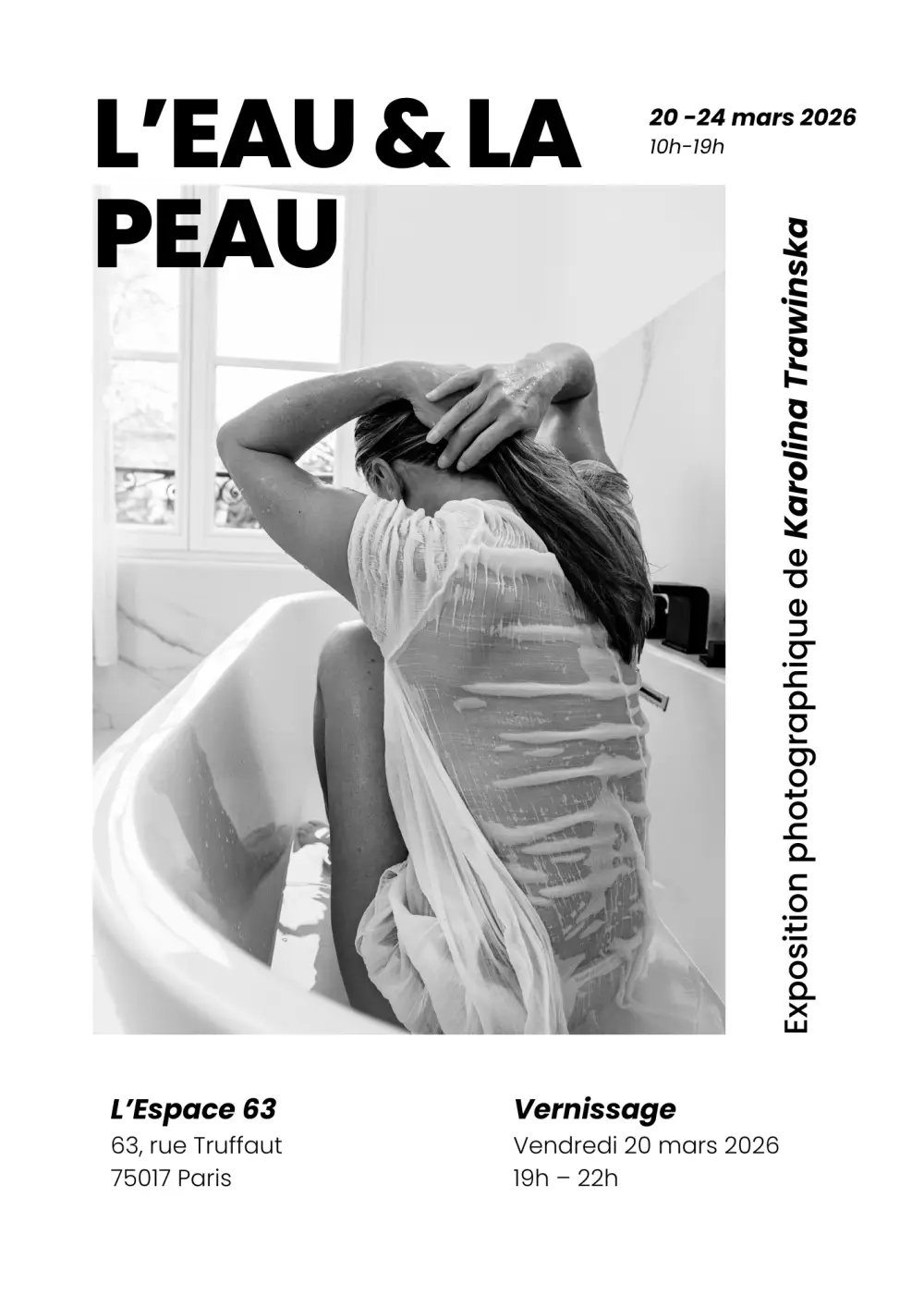 Lespace 63 | L’EAU, LA PEAU — Water & Skin (Exposition photo) - Karolina Trawinska
