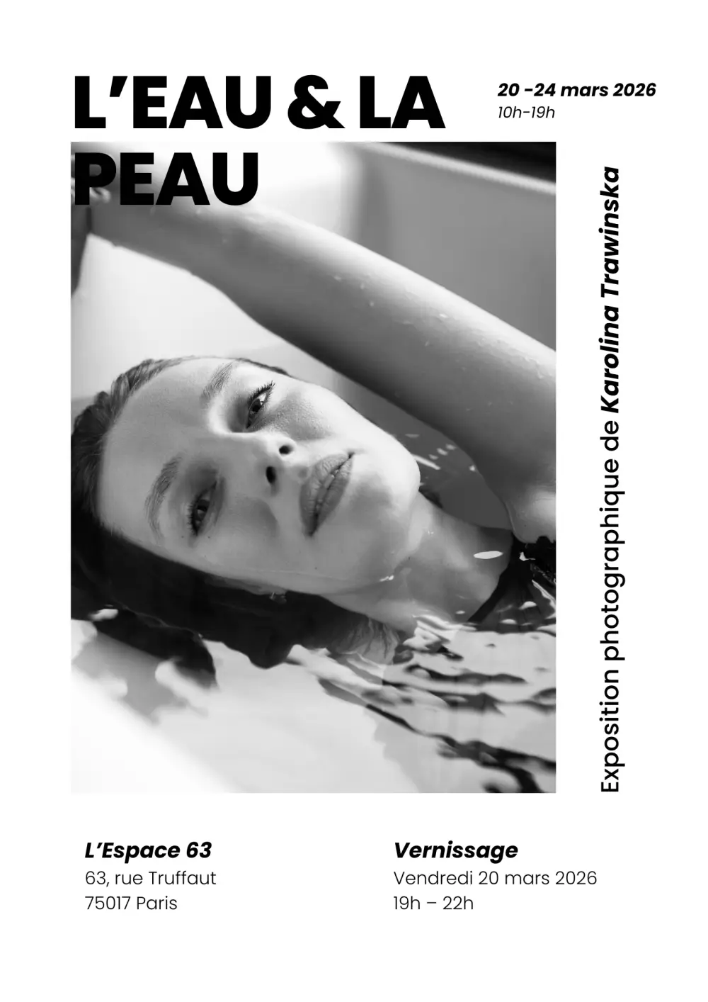 Lespace 63 | L’EAU, LA PEAU — Water & Skin (Exposition photo) - Karolina Trawinska