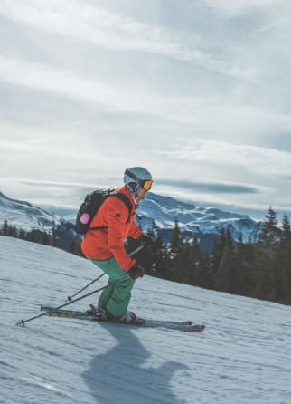 Image Skieur sur des pistes de ski