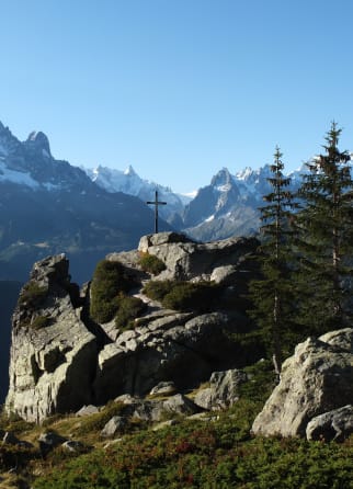 Image Vue des montagnes près des Houches en Haute Savoie