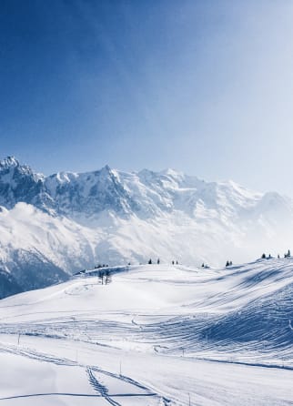 Image Vue des montagnes l'hiver en Haute Savoie vers les Houches